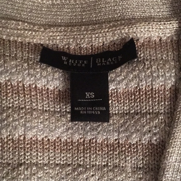White House black-market silver/gold metallic Top - Picture 4 of 4